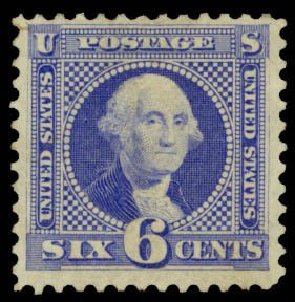 Prices of US Stamps Scott Catalog #126: 1875 6c Pictorial Re-issue Washington. Daniel Kelleher Auctions, Apr 2013, Sale 636, Lot 148