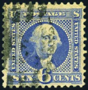 Value of US Stamps Scott Catalogue 126: 1875 6c Pictorial Re-issue Washington. Harmer-Schau Auction Galleries, Aug 2012, Sale 94, Lot 1229
