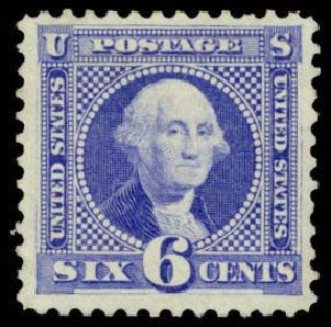 Costs of US Stamp Scott Catalog 126 - 6c 1875 Pictorial Re-issue Washington. Daniel Kelleher Auctions, Apr 2013, Sale 636, Lot 149