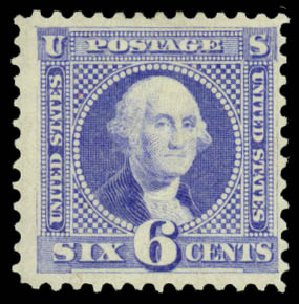 Prices of US Stamps Scott Catalogue 126 - 1875 6c Pictorial Re-issue Washington. Daniel Kelleher Auctions, Jan 2015, Sale 663, Lot 1361