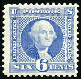 US Stamps Price Scott Catalogue 126: 6c 1875 Pictorial Re-issue Washington. Schuyler J. Rumsey Philatelic Auctions, Apr 2015, Sale 60, Lot 2124