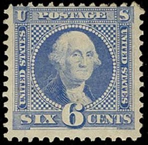 US Stamps Prices Scott Catalog # 126: 1875 6c Pictorial Re-issue Washington. H.R. Harmer, Oct 2014, Sale 3006, Lot 1182