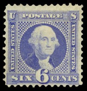 Value of US Stamps Scott Cat. #126 - 6c 1875 Pictorial Re-issue Washington. Daniel Kelleher Auctions, Mar 2014, Sale 650, Lot 2562
