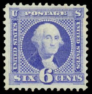 Prices of US Stamps Scott Cat. # 126: 6c 1875 Pictorial Re-issue Washington. Daniel Kelleher Auctions, Dec 2013, Sale 640, Lot 143