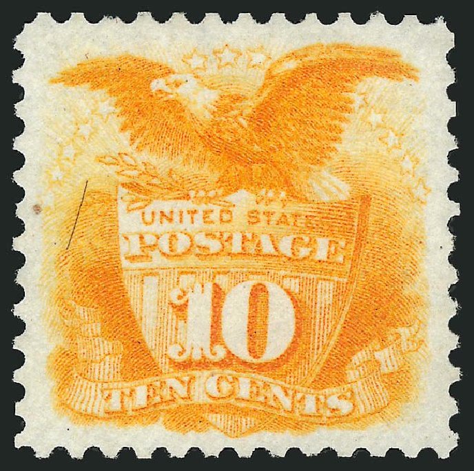 Prices of US Stamps Scott Cat. 127: 1875 10c Pictorial Re-issue Shield Eagle. Robert Siegel Auction Galleries, Sep 2014, Sale 1078, Lot 257