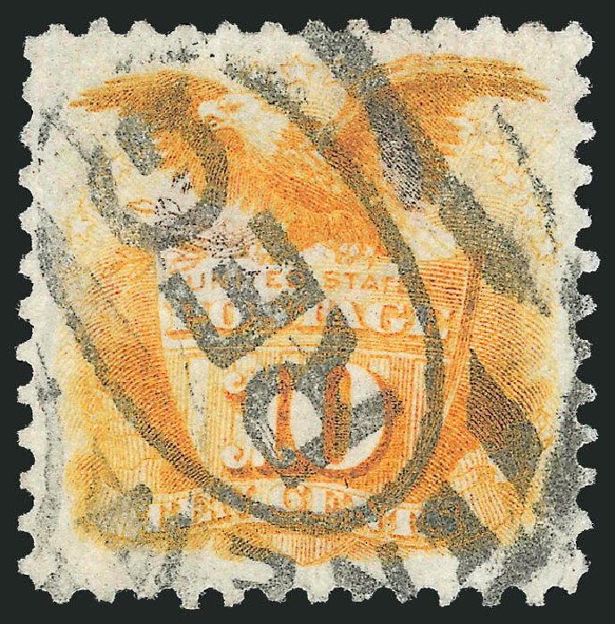 Prices of US Stamps Scott Catalog 127 - 1875 10c Pictorial Re-issue Shield Eagle. Robert Siegel Auction Galleries, Sep 2014, Sale 1078, Lot 258