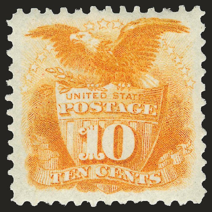 Price of US Stamps Scott # 127: 10c 1875 Pictorial Re-issue Shield Eagle. Robert Siegel Auction Galleries, Apr 2009, Sale 972, Lot 3128