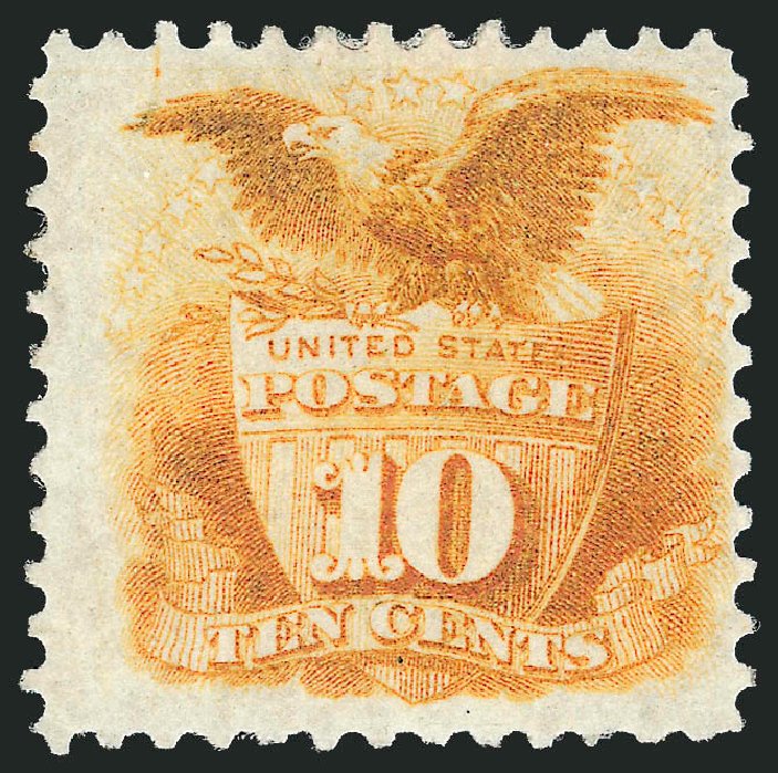 Cost of US Stamp Scott Catalog # 127 - 1875 10c Pictorial Re-issue Shield Eagle. Robert Siegel Auction Galleries, Oct 2010, Sale 997, Lot 5508