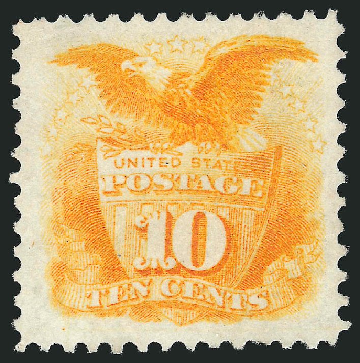 Value of US Stamps Scott Catalogue #127 - 10c 1875 Pictorial Re-issue Shield Eagle. Robert Siegel Auction Galleries, Oct 2010, Sale 997, Lot 5509