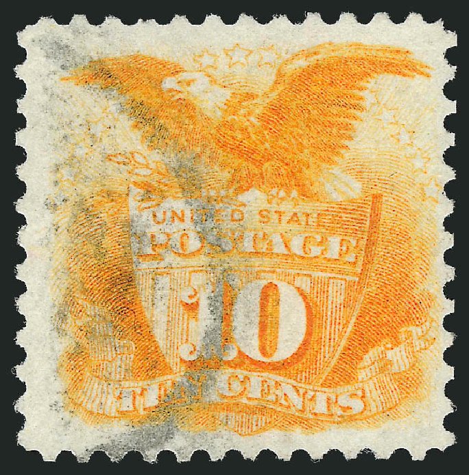 Value of US Stamp Scott Cat. 127: 1875 10c Pictorial Re-issue Shield Eagle. Robert Siegel Auction Galleries, Oct 2010, Sale 997, Lot 5510