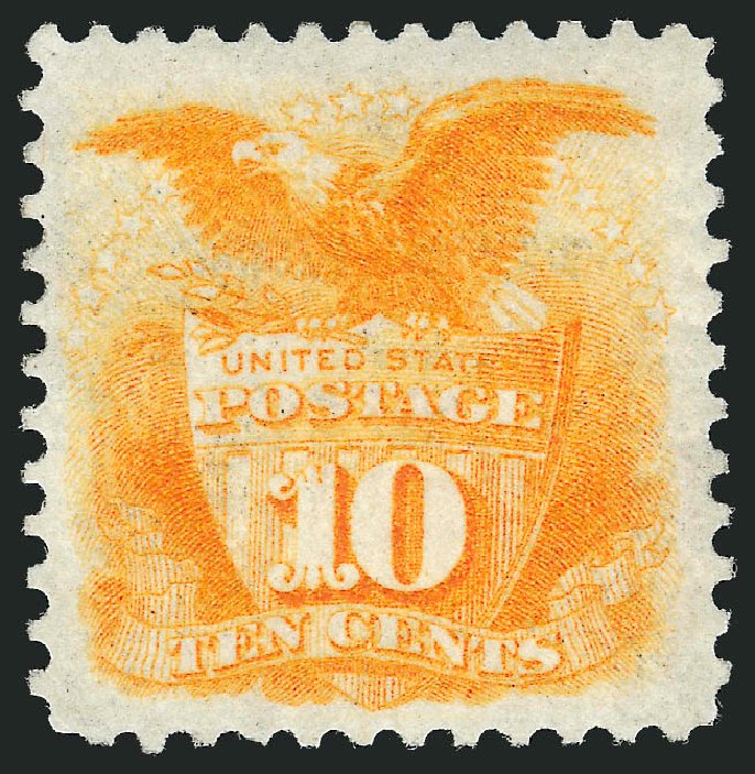Value of US Stamps Scott Cat. #127 - 10c 1875 Pictorial Re-issue Shield Eagle. Robert Siegel Auction Galleries, Oct 2011, Sale 1014, Lot 1331