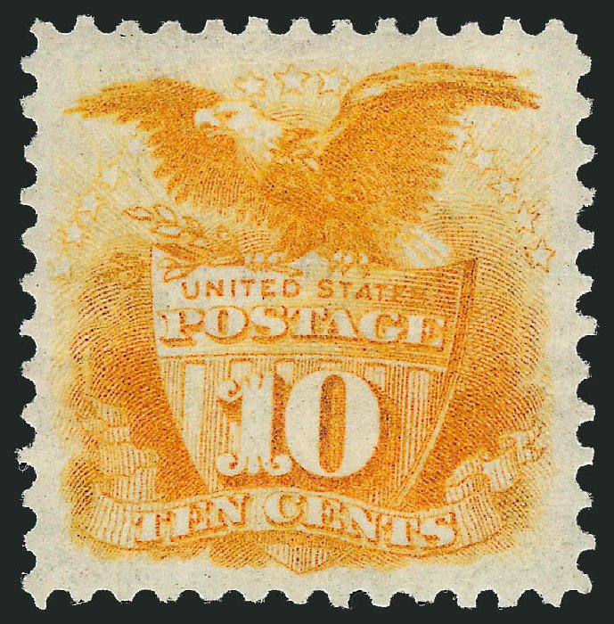 US Stamp Prices Scott 127 - 10c 1875 Pictorial Re-issue Shield Eagle. Robert Siegel Auction Galleries, Dec 2011, Sale 1017, Lot 561
