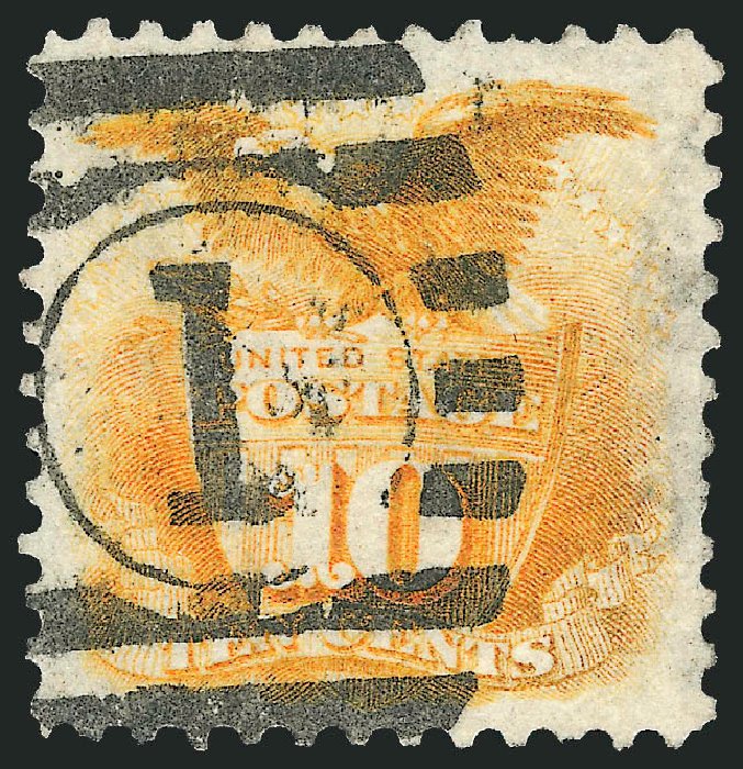 US Stamp Values Scott 127 - 10c 1875 Pictorial Re-issue Shield Eagle. Robert Siegel Auction Galleries, Dec 2009, Sale 982, Lot 5381