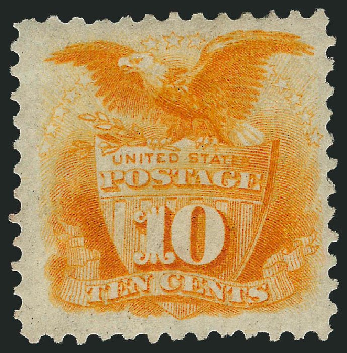 Cost of US Stamp Scott Catalogue # 127 - 1875 10c Pictorial Re-issue Shield Eagle. Robert Siegel Auction Galleries, Mar 2011, Sale 1007, Lot 2305