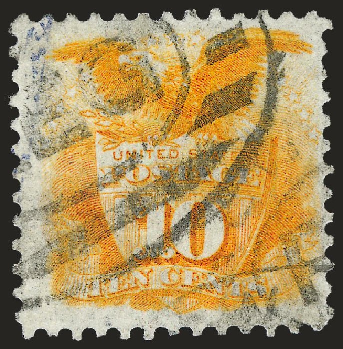 Values of US Stamp Scott Catalog #127: 1875 10c Pictorial Re-issue Shield Eagle. Robert Siegel Auction Galleries, Dec 2008, Sale 967, Lot 4255