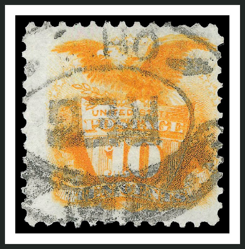 US Stamp Values Scott Cat. # 127 - 1875 10c Pictorial Re-issue Shield Eagle. Robert Siegel Auction Galleries, Jun 2009, Sale 975, Lot 1375