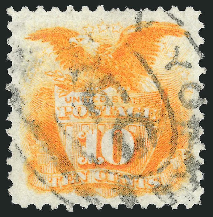Cost of US Stamps Scott Cat. #127 - 1875 10c Pictorial Re-issue Shield Eagle. Robert Siegel Auction Galleries, Dec 2012, Sale 1037, Lot 1692