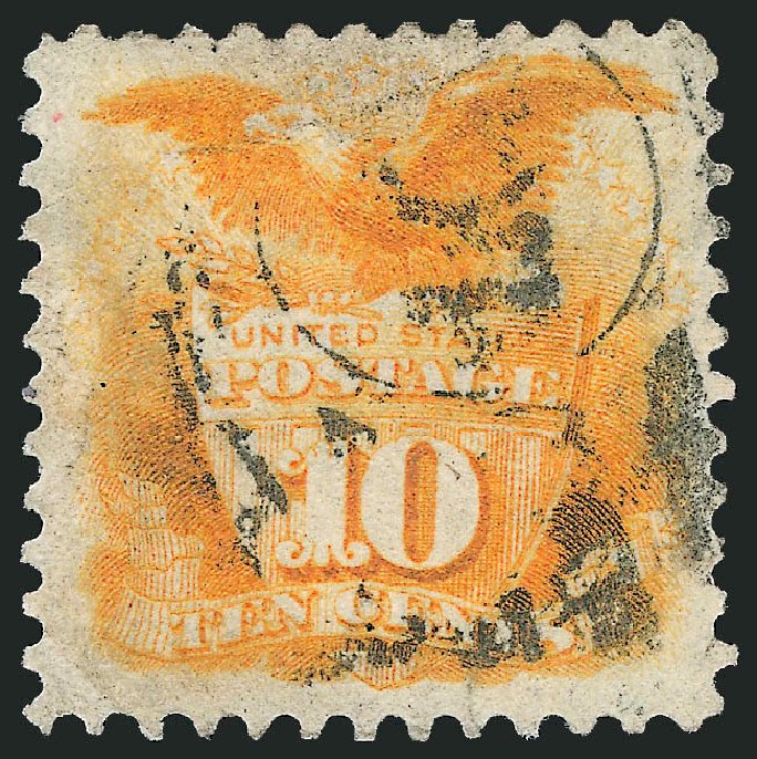 Costs of US Stamps Scott Catalog #127 - 10c 1875 Pictorial Re-issue Shield Eagle. Robert Siegel Auction Galleries, Dec 2009, Sale 982, Lot 5382