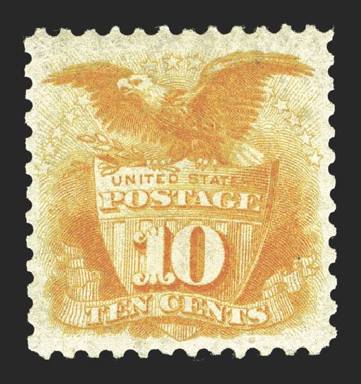 Cost of US Stamp Scott Catalog # 127 - 10c 1875 Pictorial Re-issue Shield Eagle. Spink Shreves Galleries, Mar 2013, Sale 142, Lot 202