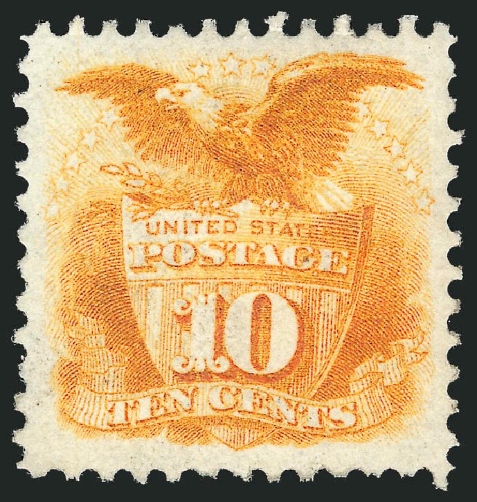 Value of US Stamps Scott Catalogue 127: 10c 1875 Pictorial Re-issue Shield Eagle. Robert Siegel Auction Galleries, Oct 2011, Sale 1014, Lot 1333
