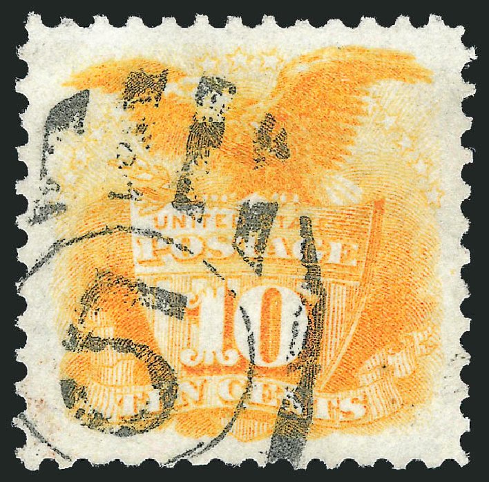 US Stamp Prices Scott Catalogue 127 - 1875 10c Pictorial Re-issue Shield Eagle. Robert Siegel Auction Galleries, Sep 2012, Sale 1027, Lot 23