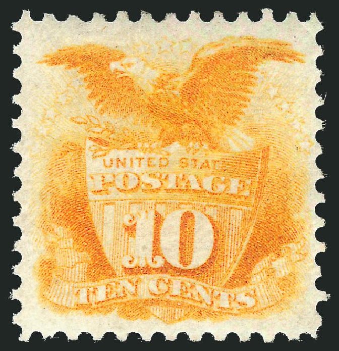 US Stamp Values Scott Catalogue #127: 10c 1875 Pictorial Re-issue Shield Eagle. Robert Siegel Auction Galleries, May 2013, Sale 1044, Lot 113