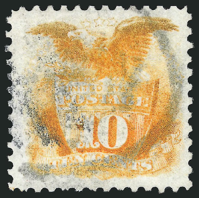 Values of US Stamps Scott Catalogue # 127 - 10c 1875 Pictorial Re-issue Shield Eagle. Robert Siegel Auction Galleries, Oct 2011, Sale 1013, Lot 256