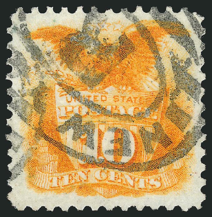 US Stamps Value Scott Cat. 127: 1875 10c Pictorial Re-issue Shield Eagle. Robert Siegel Auction Galleries, Oct 2012, Sale 1032, Lot 3206