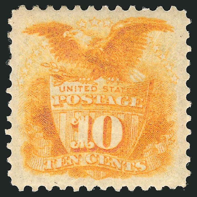 Prices of US Stamp Scott Catalogue #127 - 10c 1875 Pictorial Re-issue Shield Eagle. Robert Siegel Auction Galleries, Sep 2014, Sale 1078, Lot 256