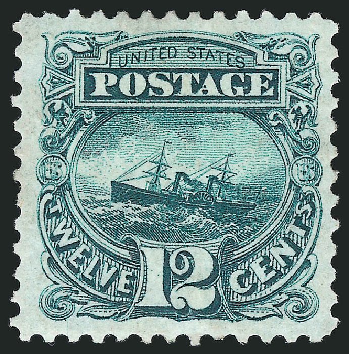 Prices of US Stamp Scott Catalogue # 128: 1875 12c Pictorial Re-issue S.S. Adriatic. Robert Siegel Auction Galleries, Sep 2009, Sale 976, Lot 1496