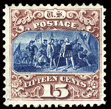 US Stamps Price Scott Cat. # 129 - 1875 15c Pictorial Re-issue Columbus. Cherrystone Auctions, Mar 2010, Sale 201003, Lot 117