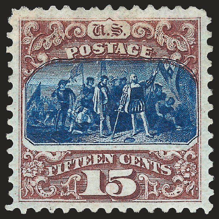 Value of US Stamp Scott # 129 - 15c 1875 Pictorial Re-issue Columbus. Robert Siegel Auction Galleries, Jan 2009, Sale 968, Lot 167