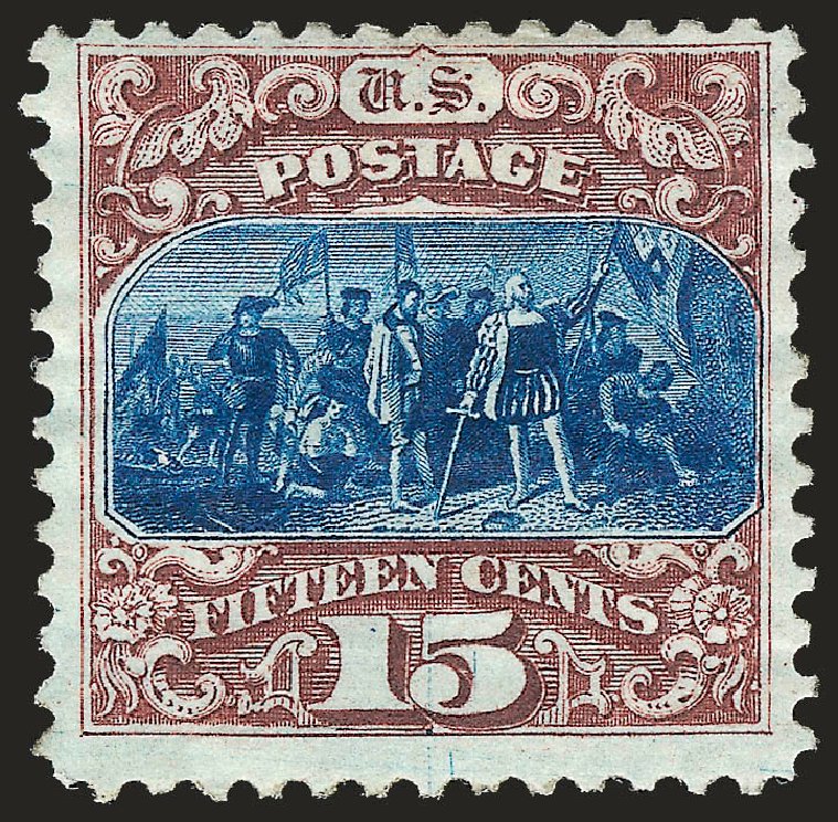 Value of US Stamp Scott Catalogue 129 - 15c 1875 Pictorial Re-issue Columbus. Robert Siegel Auction Galleries, Dec 2009, Sale 982, Lot 5387