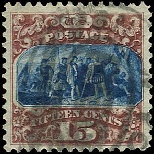 US Stamps Price Scott Catalog 129 - 1875 15c Pictorial Re-issue Columbus. Regency-Superior, Nov 2014, Sale 108, Lot 309