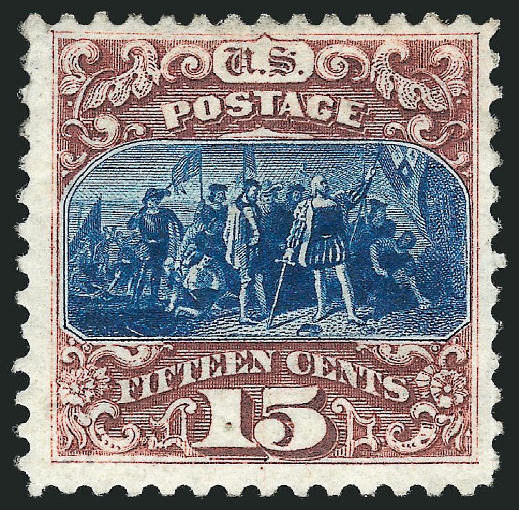 US Stamp Price Scott Catalog #129: 1875 15c Pictorial Re-issue Columbus. Robert Siegel Auction Galleries, Jun 2012, Sale 1026, Lot 1279