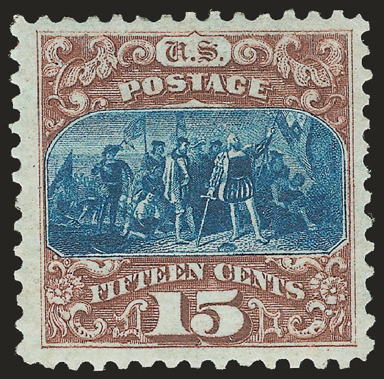 US Stamps Price Scott Catalog # 129 - 15c 1875 Pictorial Re-issue Columbus. Robert Siegel Auction Galleries, Apr 2009, Sale 972, Lot 3130