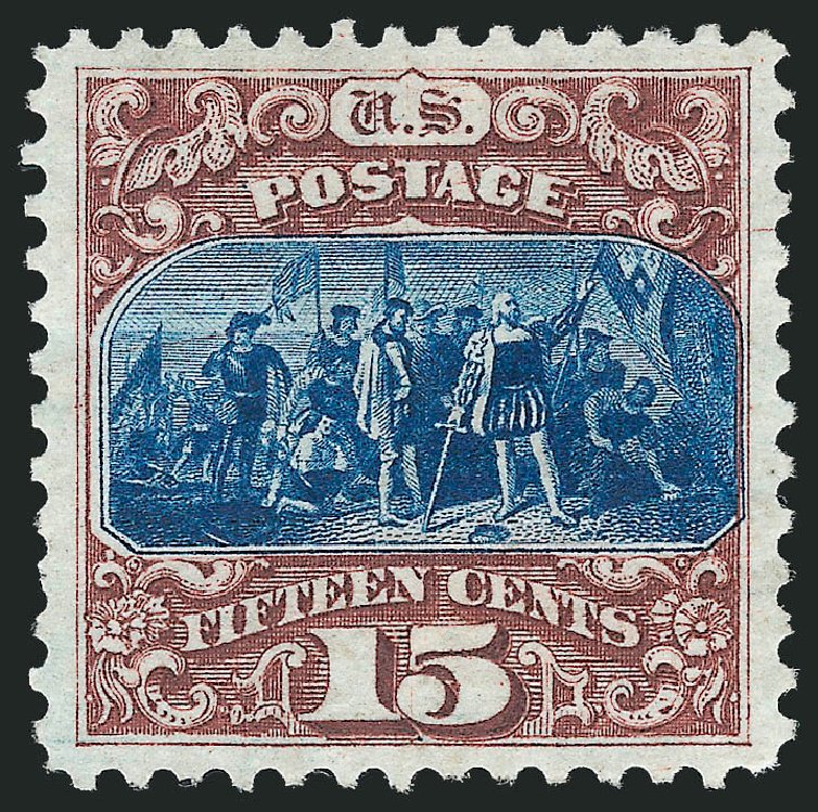 US Stamp Prices Scott Catalogue # 129 - 1875 15c Pictorial Re-issue Columbus. Robert Siegel Auction Galleries, Oct 2011, Sale 1013, Lot 244