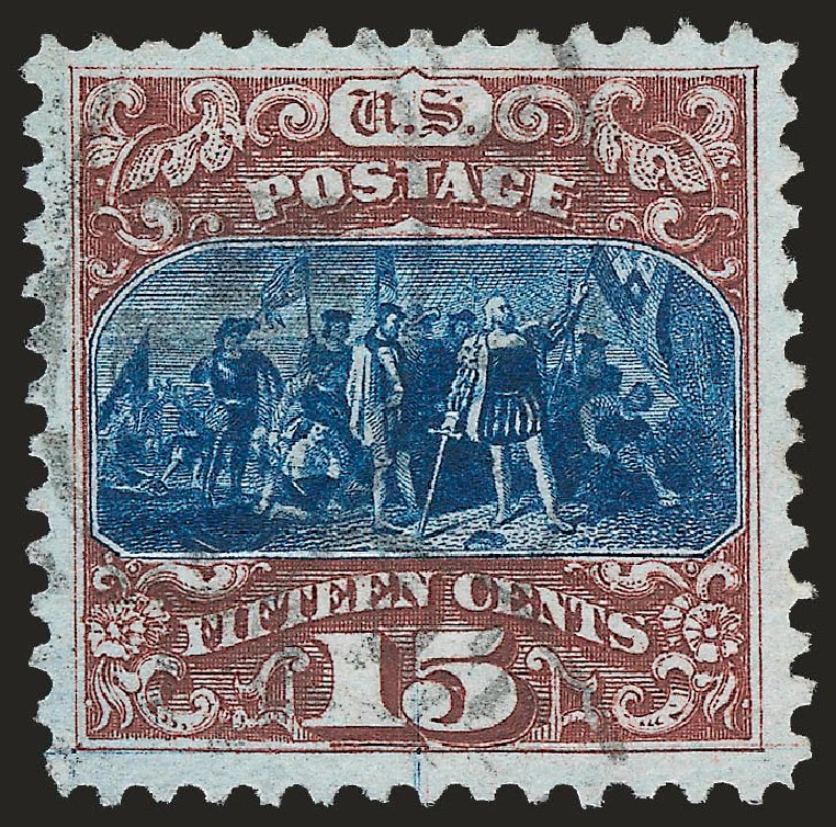 Cost of US Stamps Scott Catalog 129: 1875 15c Pictorial Re-issue Columbus. Robert Siegel Auction Galleries, Jun 2010, Sale 992, Lot 2204