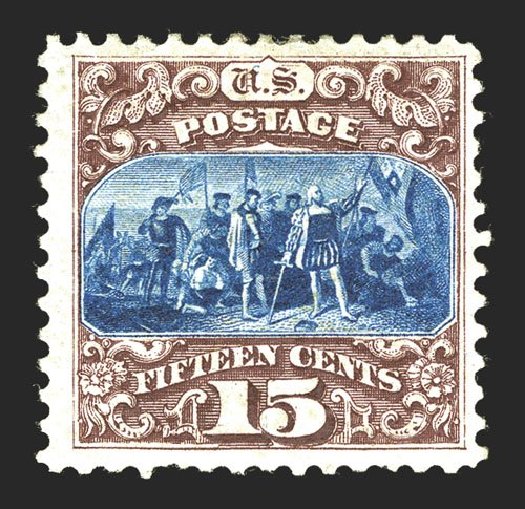 Costs of US Stamp Scott Cat. # 129: 15c 1875 Pictorial Re-issue Columbus. Spink Shreves Galleries, Mar 2013, Sale 142, Lot 204