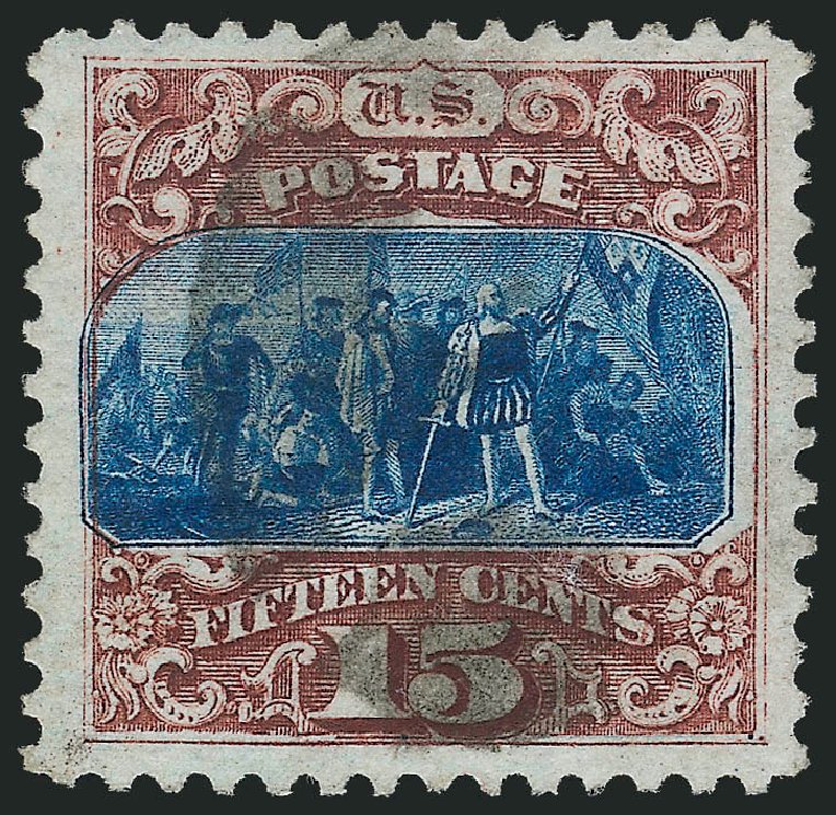 Value of US Stamp Scott Catalog #129: 15c 1875 Pictorial Re-issue Columbus. Robert Siegel Auction Galleries, Nov 2012, Sale 1034, Lot 135