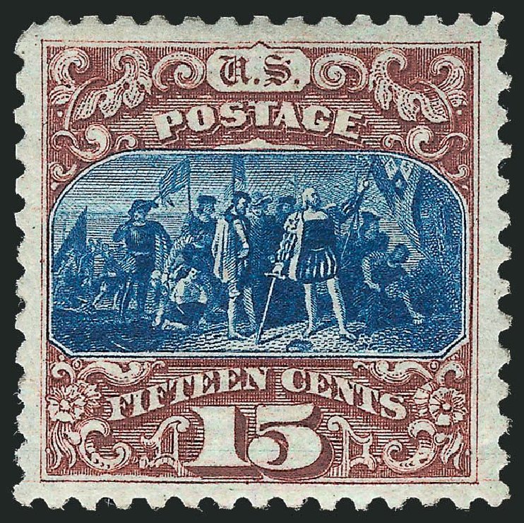 Values of US Stamp Scott Catalogue # 129: 15c 1875 Pictorial Re-issue Columbus. Robert Siegel Auction Galleries, May 2013, Sale 1044, Lot 115