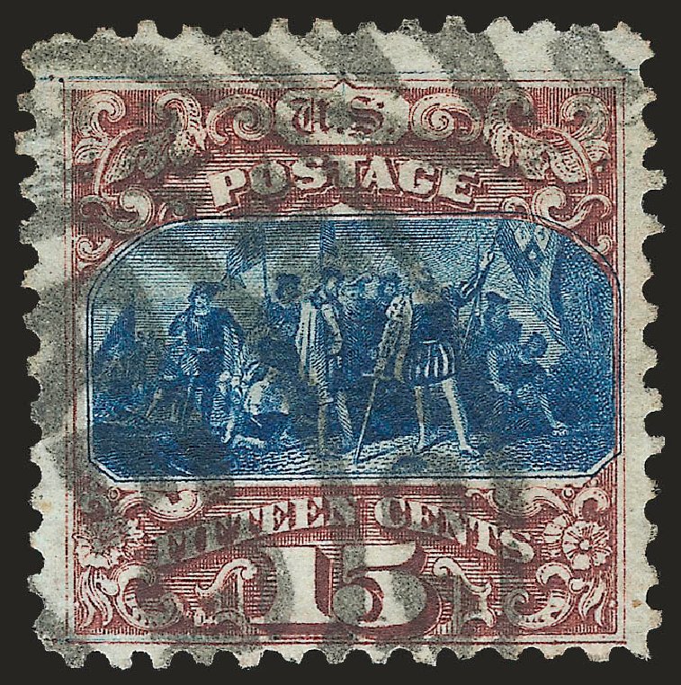 US Stamp Values Scott # 129 - 1875 15c Pictorial Re-issue Columbus. Robert Siegel Auction Galleries, Jun 2010, Sale 992, Lot 2205