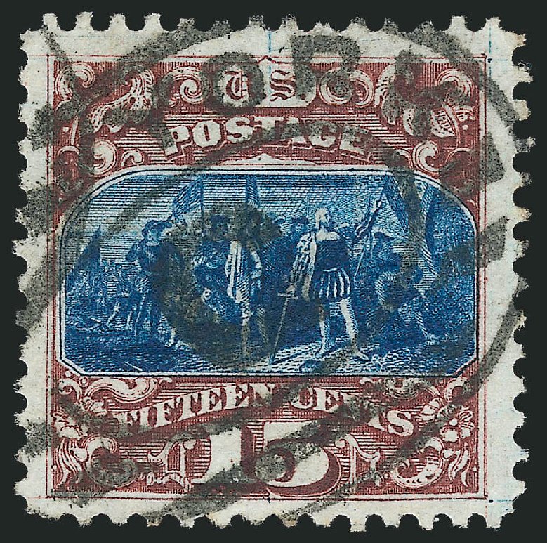 Value of US Stamp Scott Catalog # 129 - 15c 1875 Pictorial Re-issue Columbus. Robert Siegel Auction Galleries, Oct 2010, Sale 997, Lot 5515