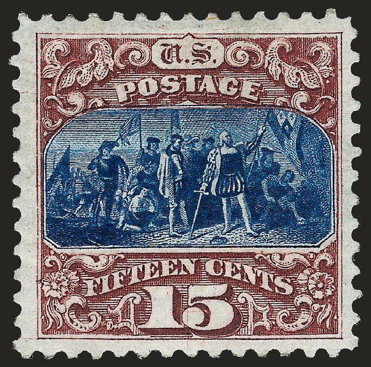 Prices of US Stamps Scott Catalog 129 - 15c 1875 Pictorial Re-issue Columbus. Robert Siegel Auction Galleries, Oct 2008, Sale 963, Lot 713