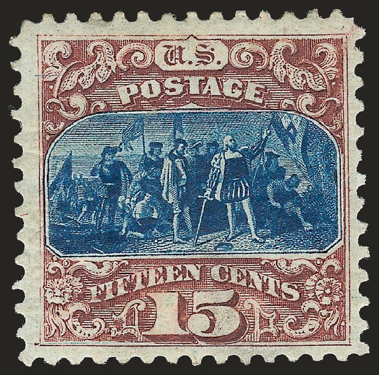 Value of US Stamps Scott #129 - 1875 15c Pictorial Re-issue Columbus. Robert Siegel Auction Galleries, Jun 2010, Sale 992, Lot 2203