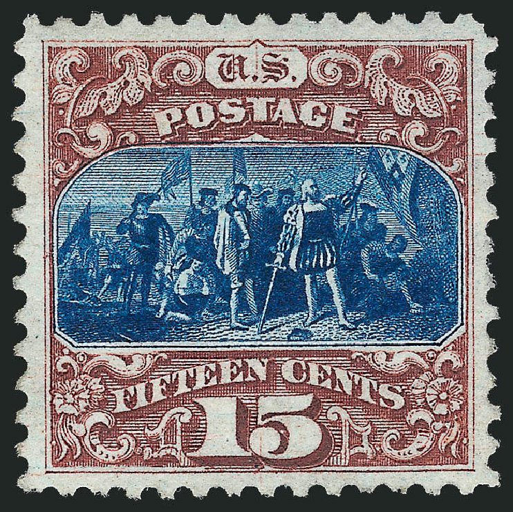 Prices of US Stamps Scott #129 - 1875 15c Pictorial Re-issue Columbus. Robert Siegel Auction Galleries, Jun 2011, Sale 1011, Lot 526
