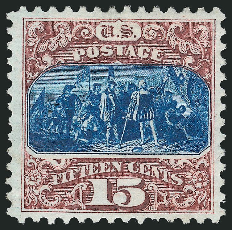 US Stamp Prices Scott Cat. #129 - 15c 1875 Pictorial Re-issue Columbus. Robert Siegel Auction Galleries, Dec 2012, Sale 1037, Lot 1696