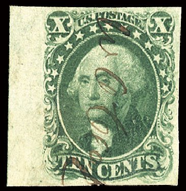 Value of US Stamps Scott Cat. # 13: 10c 1855 Washington. Cherrystone Auctions, Mar 2013, Sale 201303, Lot 7
