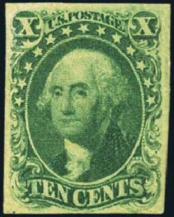 US Stamp Prices Scott #13 - 1855 10c Washington. Harmer-Schau Auction Galleries, Aug 2012, Sale 94, Lot 1007