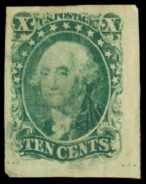 US Stamp Value Scott Catalogue 13: 10c 1855 Washington. Daniel Kelleher Auctions, Dec 2013, Sale 640, Lot 47